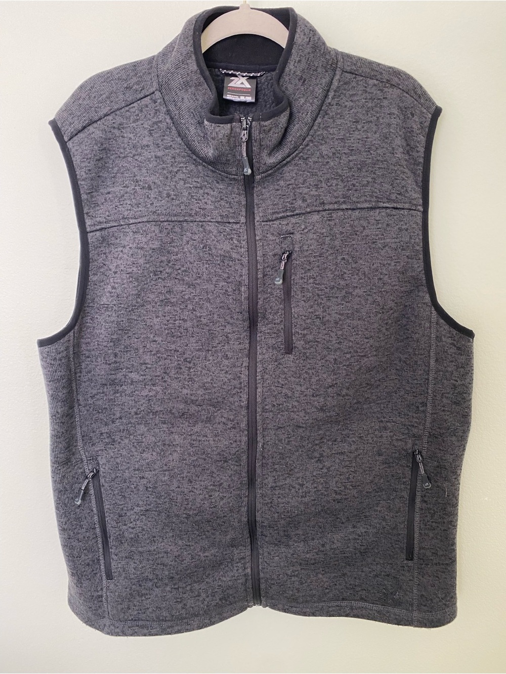 ZeroXposur Men's Dark Gray Full-Zip Knit Vest Size XL